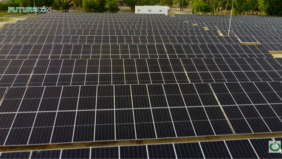 Ground-mounted solar panels at Rahim Yar Khan Garrison